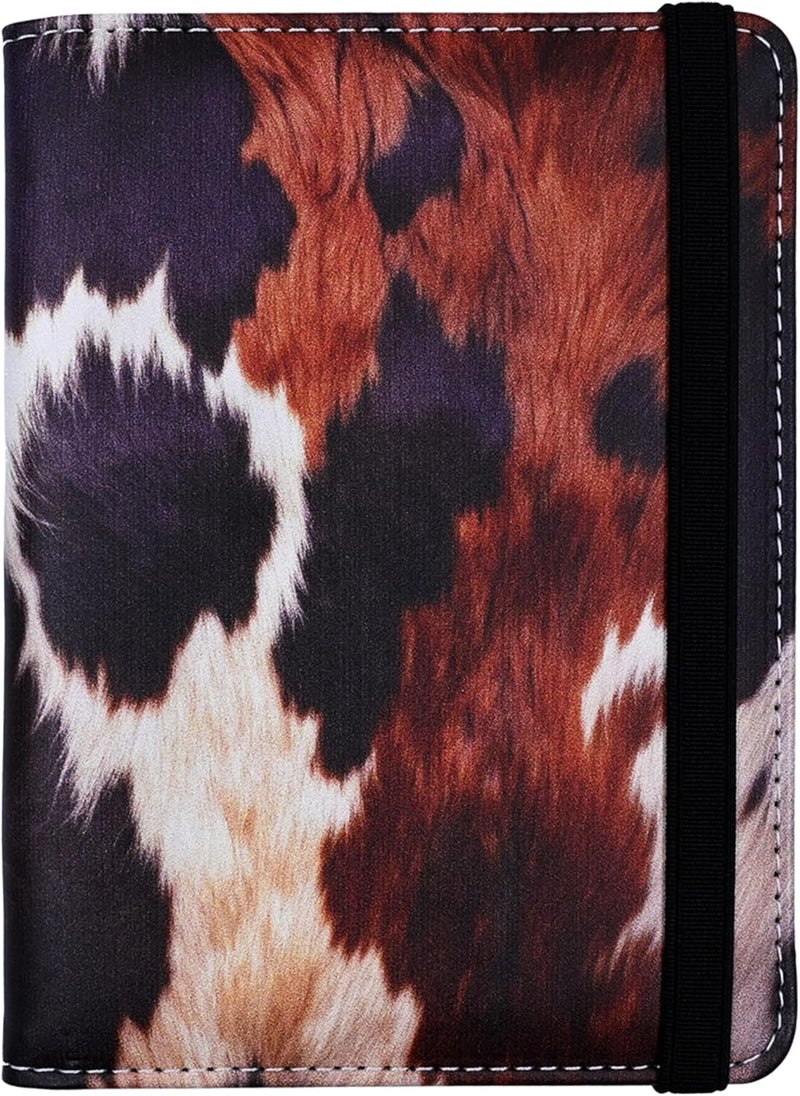 bassyil Passport Holder for Women and Men PU Leather Passport Cover for Travel (Cow Print) - Image 1